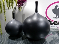 BOB keramiek Vase MS ballon medium black matt