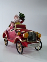 Kerstman in auto