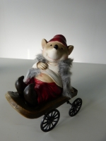 Kerstmuis zittend