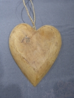 Handgemaakt houten hart L
