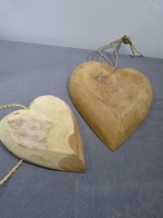 Handgemaakt houten hart L