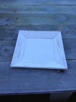 Vierkanten houten bord wit