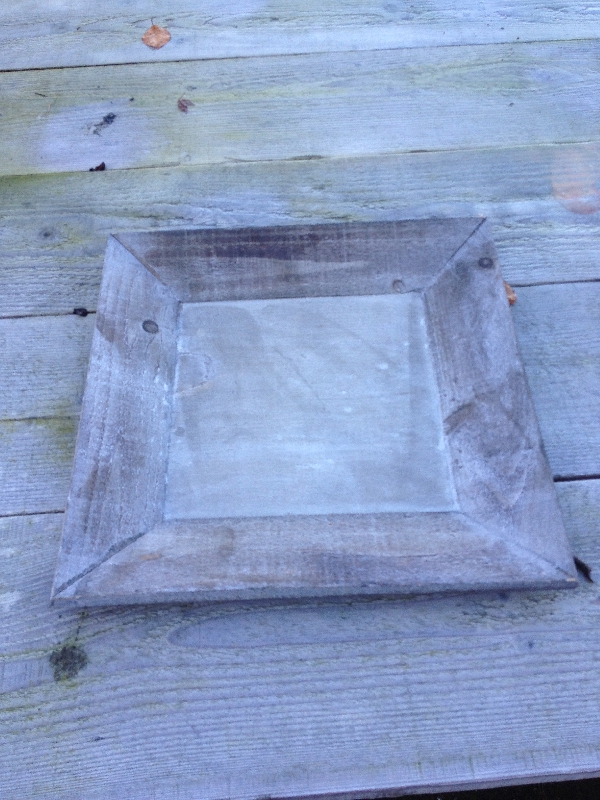Vierkanten houten bord grijs
