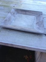 Vierkanten houten bord grijs