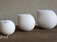 BOB keramiek Birdy vase medium white/black matt