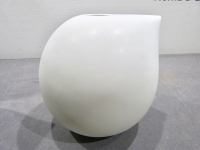 BOB keramiek Birdy vase medium white/black matt