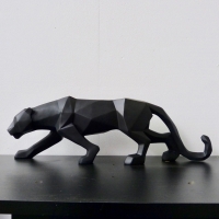 Statue Origami Panther black matt