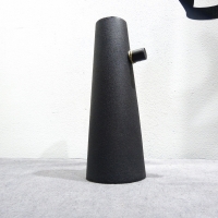 BOB Iron vase textured L black