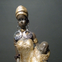 Afrikaanse vrouw glitter/kinderen