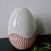 Keramiek ei M wit/rose goldbach