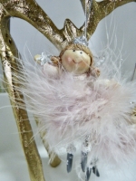 Hanger engeltje roze ster links