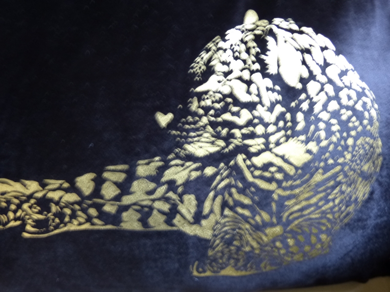 Colmore kussen leopard black/gold velvet
