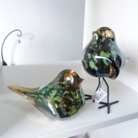Decoratieve Bird handm. mouthblown multi color 321