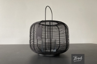 Bob iron wire light-lantaarn  black/glass
