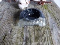 BOB glazen tealightholder grijs single